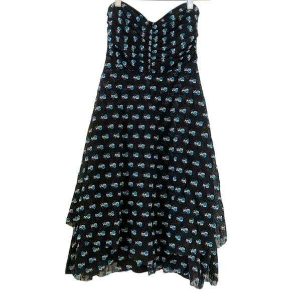 Free People Vintage Strapless Floral Embroidered Dress - Picture 8 of 11